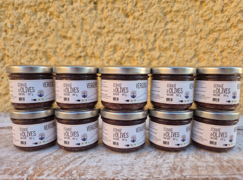 Vergers des brunots - Lot de 10 Ecrasé d'olives nature 10x 90g