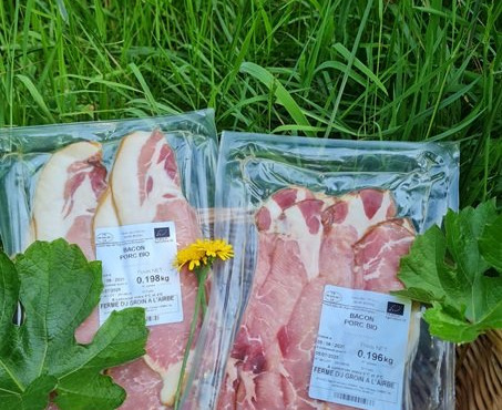 Ferme du Groin à L’Airbe - Bacon bio de porc plein air