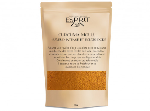 Esprit Zen - Curcuma Moulu -  Sachet zip de 50g