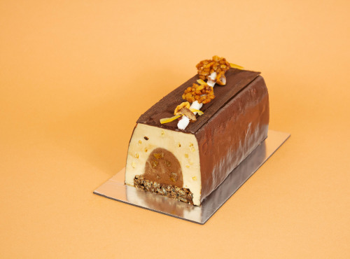 Sÿba - Glaces végétales - Bûche glacée végétale Noisette, Chocolat, Citron