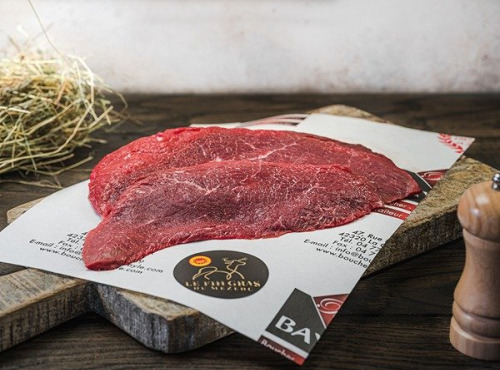 Maison BAYLE - Champions du Monde de boucherie 2016 - Biftecks dans la fondue Bœuf Fin Gras du Mézenc AOP - 400g (2 tranches)