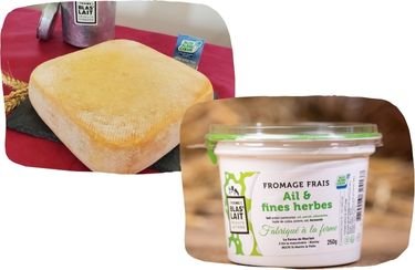La Ferme de Blas'Lait - Lot Fromage frais aromatisé ail et fines herbes + Martinois