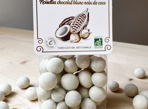 Cocoripop - Noisettes chocolat blanc noix de coco 100g x 8