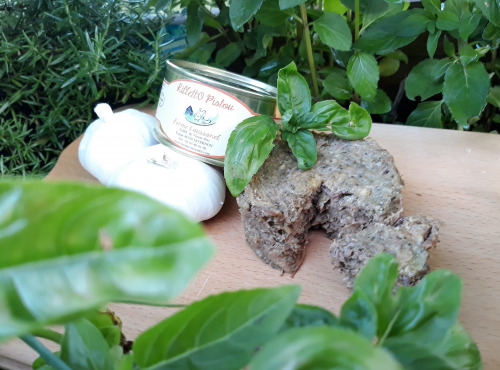 Ferme Caussanel - NOUVEAUTÉ : Rillettes de canard au Pistou : Rillett ' O Pistou