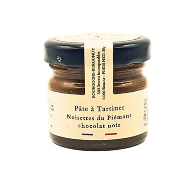 Secrets Incomparables - Pâte à Tartiner Noisettes du Piémont IGP Chocolat Noir 30g