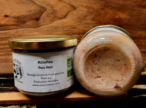 Maison Biau - [Précommande] Terrine de rillettes de porc noir 200g