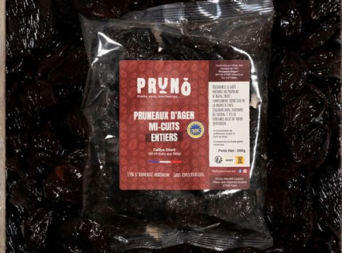 Pruno - Pruneaux d’Agen mi-cuits entiers – 500g
