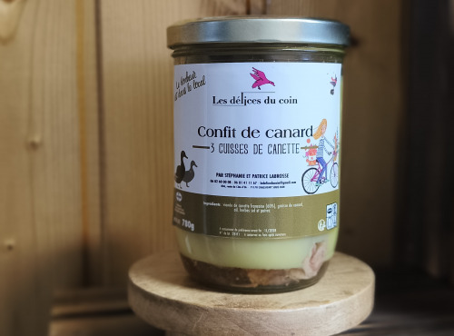 Les Délices du Coin - 3 Cuisses de canette confites 780g