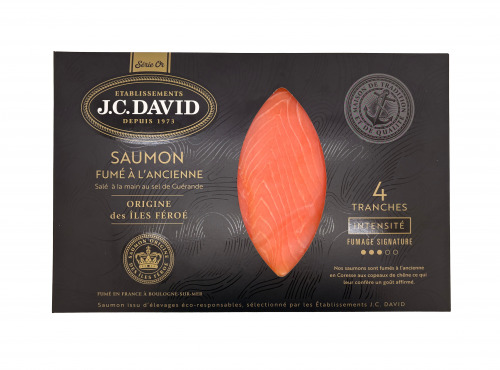 Etablissements JC David - Saumon Iles Féroé fumage SIGNATURE - 4 Tranches