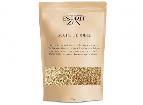 Esprit Zen - Sucre d'Érable - Sachet 100g avec zip de fermeture