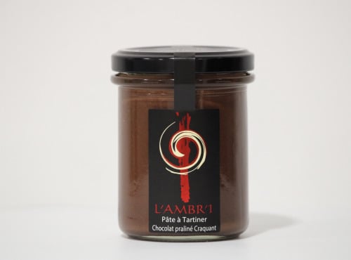 L'AMBR'1 Caramels et Gourmandises - Pâte À Tartiner Praliné Craquant - Pot De 200g