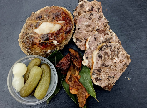 Mas de Monille - Terrine aux cèpes - Porc Noir Gascon