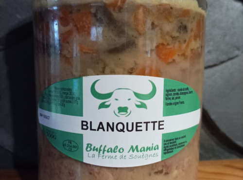 La Ferme de Souegnes - Blanquette de jeune buffle en bocal