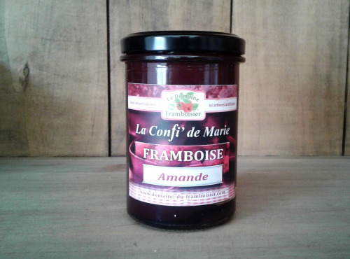 Le Domaine du Framboisier - Confiture allégée en sucre Framboise et Amande 250g