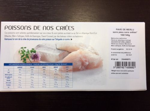 AQUADIS NATURELLEMENT - [surgelé] Pavés De Merlu avec Peau Et Sans Arêtes 100/140gr