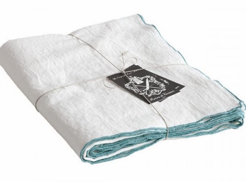 Maison de Vacances - Nappe Bourdon - Toile Mimi aqua - 170x300