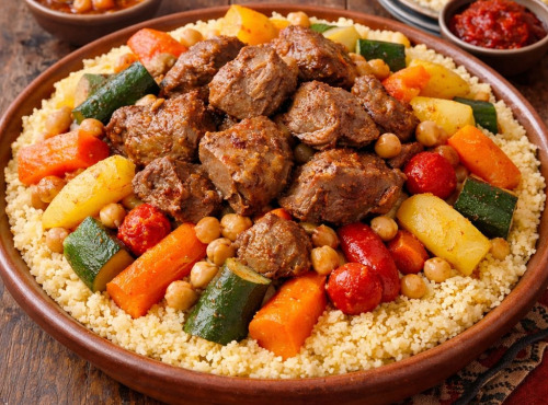 Le Paradis d'Escargot - COUSCOUS VEAU FAIT MAISON ET LEGUMES FRAIS