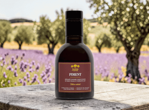 Moulin à huile Bastide du Laval - Huile d'olive au piment 25cl bouteille