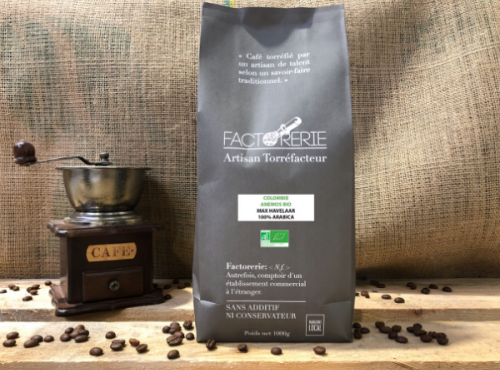 Cafés Factorerie - Kilo Colombie Anemos Décarbonné Bio & Max Havelaar GRAIN - 1kg