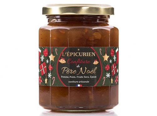 L'Epicurien - Confiture Père Noël - Gourmandise aux Fruits Secs et aux Epices - 320g