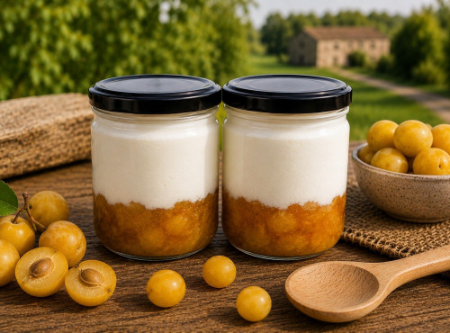 Gaec de l'Elanion - Lot de 2 Fromage Blanc Mirabelle