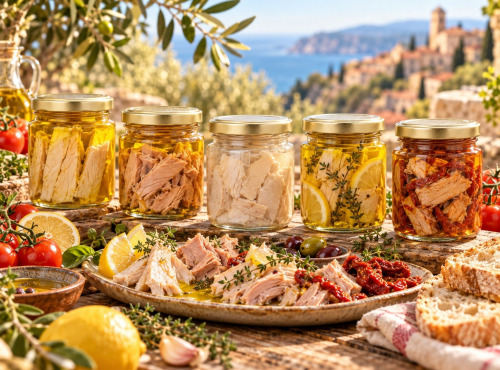 L'OLIVERAIE DU COUDON - FILETS DE THON À L’HUILE D’OLIVE ET TOMATES SÉCHÉES – 130 G