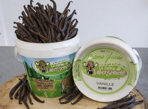 La Ferme de Labergement - Crème glacée 500 ml Vanille - lot de 10 pots