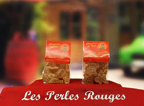 Les Perles Rouges - Chicatines (pâtes de fruits) de Noël d'orange et d'ananas