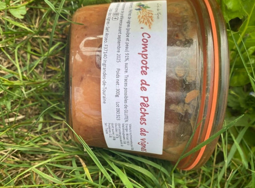 Des Poules et des Vignes à Bourgueil - Compote de pêches de vignes