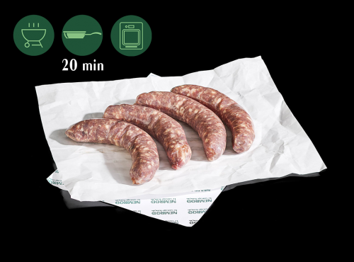 Nemrod - Saucisses de Sanglier au Poivre de Kampot (Par 4) (130g/pièce - 520g/colis)
