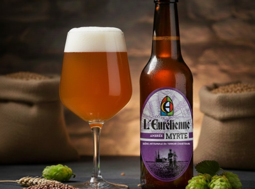 Bière L’Eurélienne – Brasserie de Chandres - 6 X BIERES AMBREE MYRTE  L'Eurélienne 33CL