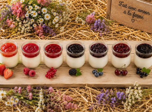 Ferme de l'Elanion - lot de 16 yaourts mélangé spécial fruit rouge