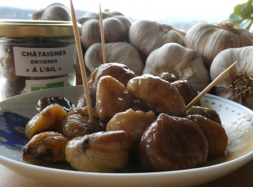 Terres EnVie - Châtaignes Bio Entières à l’ail 60g