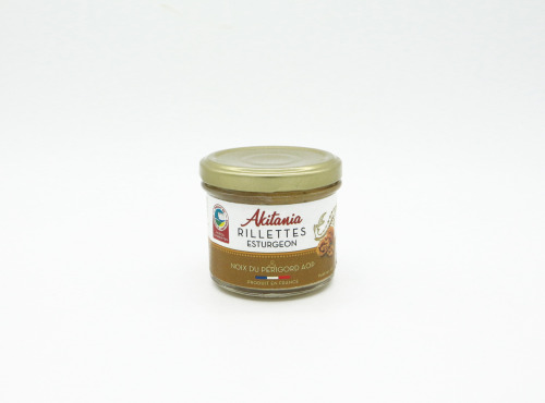 Akitania, Caviar d'Aquitaine - Lot de 3 Rillettes d’esturgeon 90G aux noix du Périgord Aop