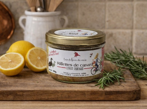 La Maison du Charolais - Rillettes de canard au citron et romarin 180g