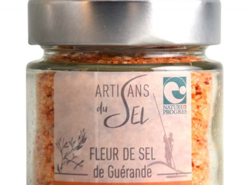 Artisans du Sel - Fleur de Sel de Guérande au Piment d’Espelette AOP Bio – Verrine 85g | Artisans du Sel