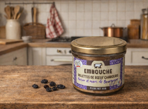 La Maison du Charolais - Pâté de Bœuf Charolais aux raisins et marc de Bourgogne 80g