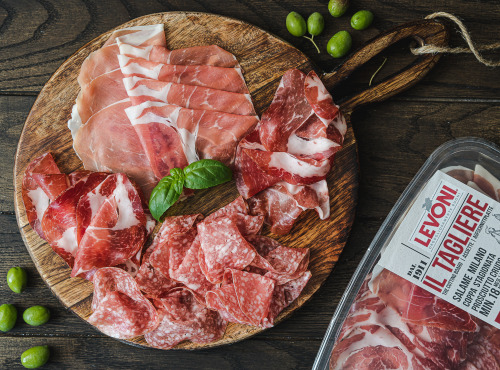 Maison BAYLE - Champions du Monde de boucherie 2016 - Assiette Italienne - Saucisson, Jambon cru et Coppa - 120g Sans gluten sans lactose