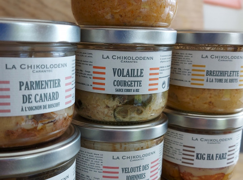 La Chikolodenn - Lot de 7 bocaux cuisinés 280g, découverte des 7 recettes revisitées La Chikolodenn