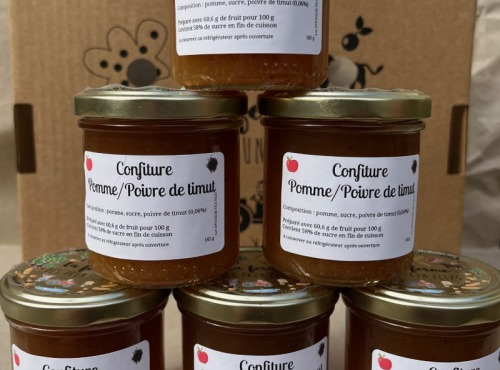 La Ferme des Prun'Elles - 6 Confiture Pomme Poivre de Timut