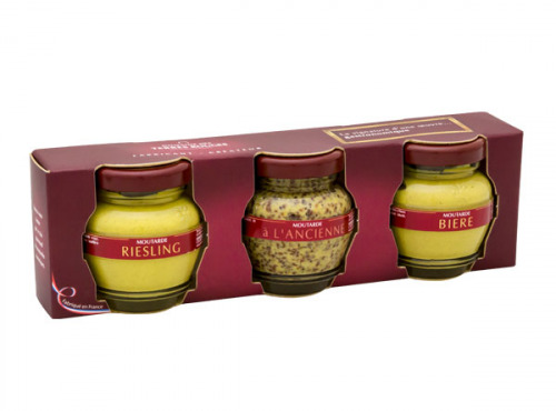 Domaine des Terres Rouges - Coffret Trio de moutardes - 165g