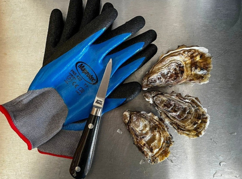 La Belle Ostrea - Lancette à huître et gants