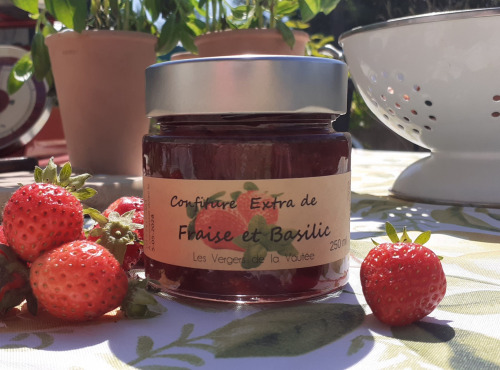 Les Vergers de la Vautée - Confiture Extra Fraise-Basilic