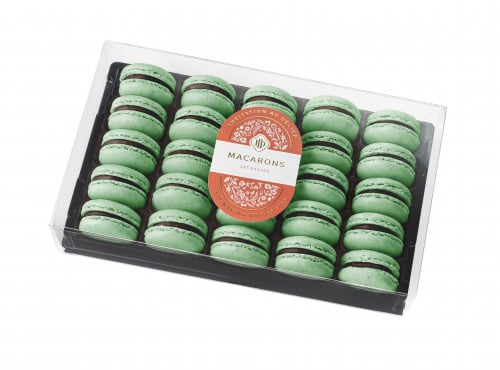 Invitation au Délice - Coffret Mono-parfum - 25 Macarons Chocolat-Menthe