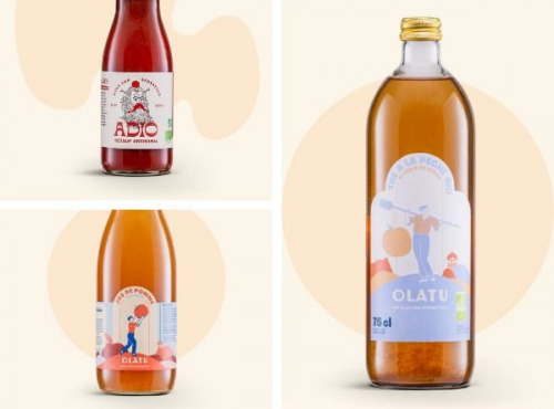 Olatu - Lot de 6 - Jus de pomme, Thé pêche, Ketxup tomate