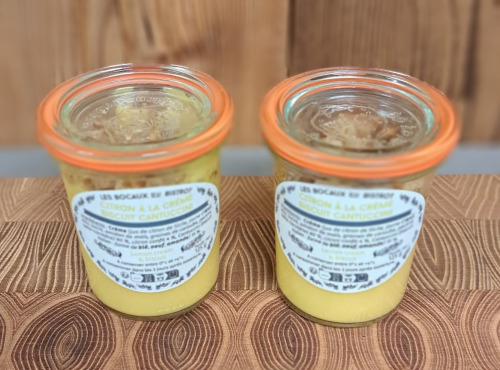 Les Bocaux du Bistrot - (Lot de 2x 125g) Citron à la crème, biscuit Cantuccini