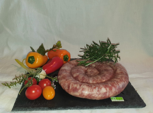 La Ferme du Montet - Saucisse de Porc Noir Gascon BIO - 500 g
