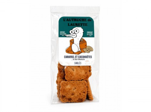 L'Autruche de Laurette - Sablé caramel et cacahuète à l'œuf d'autruche