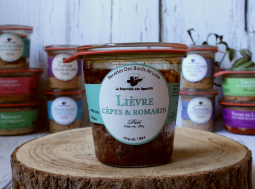 La Bourriche aux Appétits - Pâté de lièvre cèpes et romarin 200g
