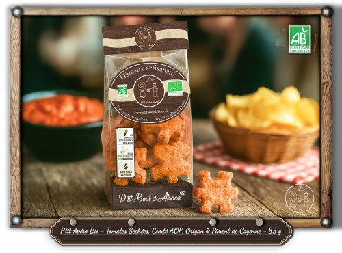 P'tit Bout d'Alsace - P'tit Apéro Bio - Tomates Séchées, Comté AOP, Origan & Piment de Cayenne - 500 g (VRAC)